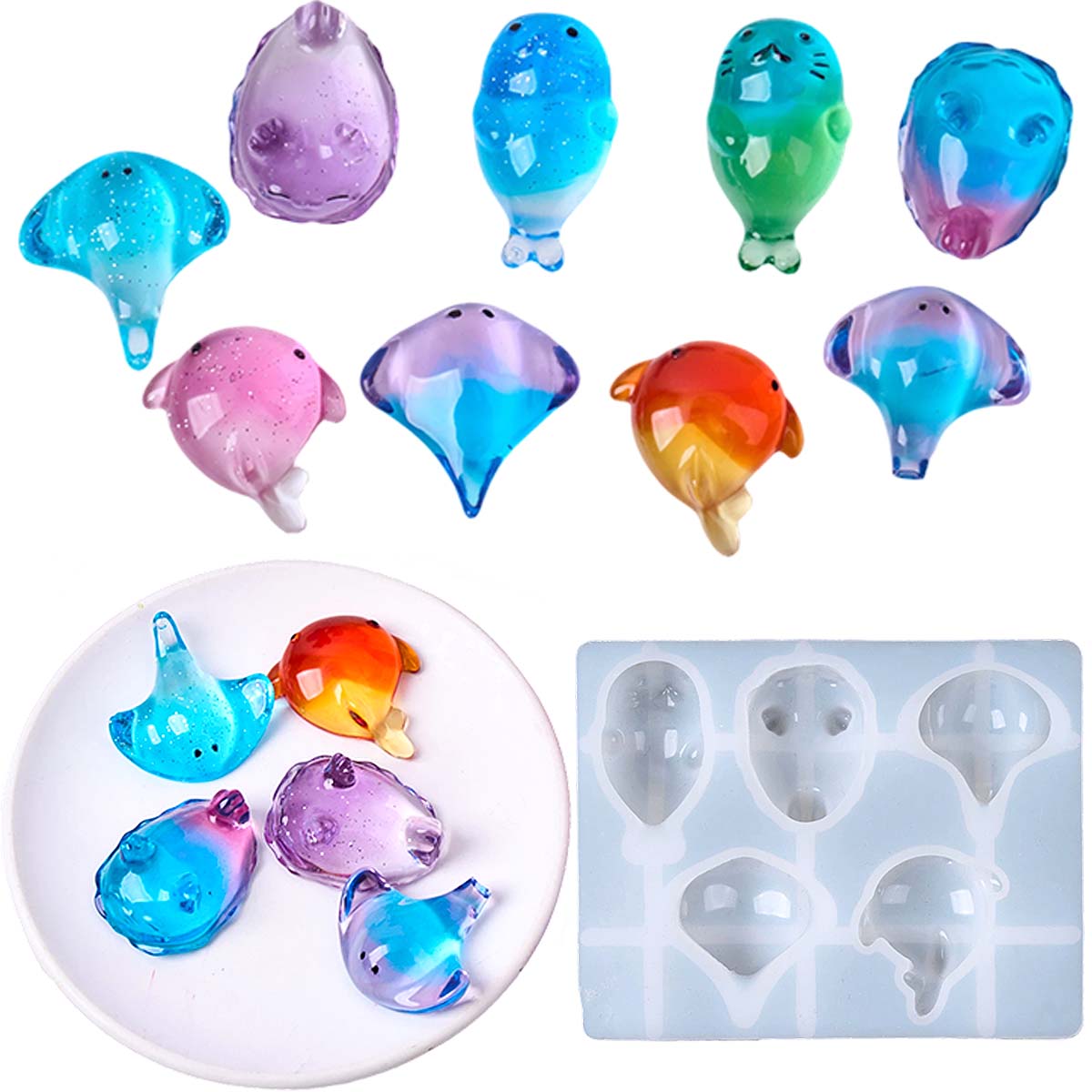 Soap Making Vendors - قالب سيليكون ثلاثي الأبعاد بتصميم سمكة