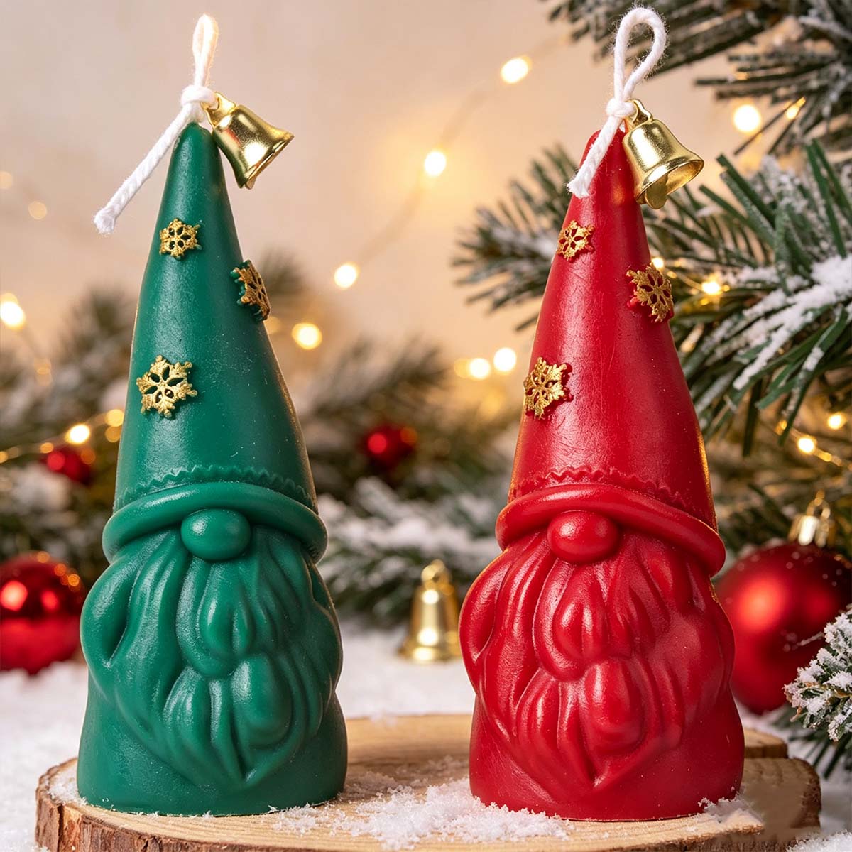 Soap Making Gifts - قالب شمع سيليكون لزينة عيد الميلاد،
