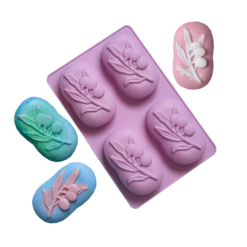 4 تجاويف البيضاوي شجرة الزيتون - مراجعة Soap Making Gifts وسعره