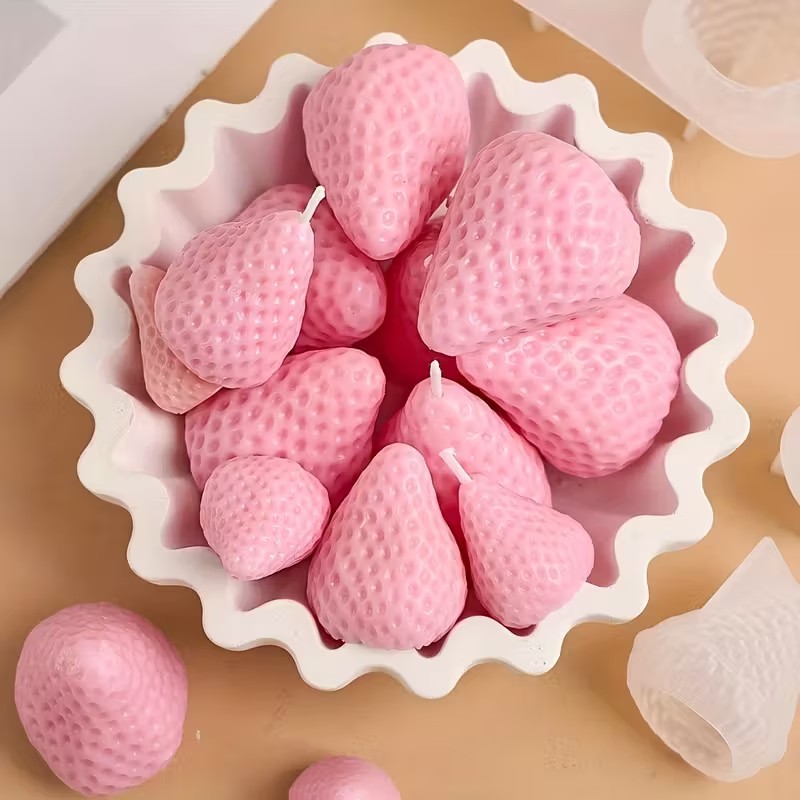 قالب شمع سيليكون على شكل فراول - مراجعة Soap Making Gifts وسعره